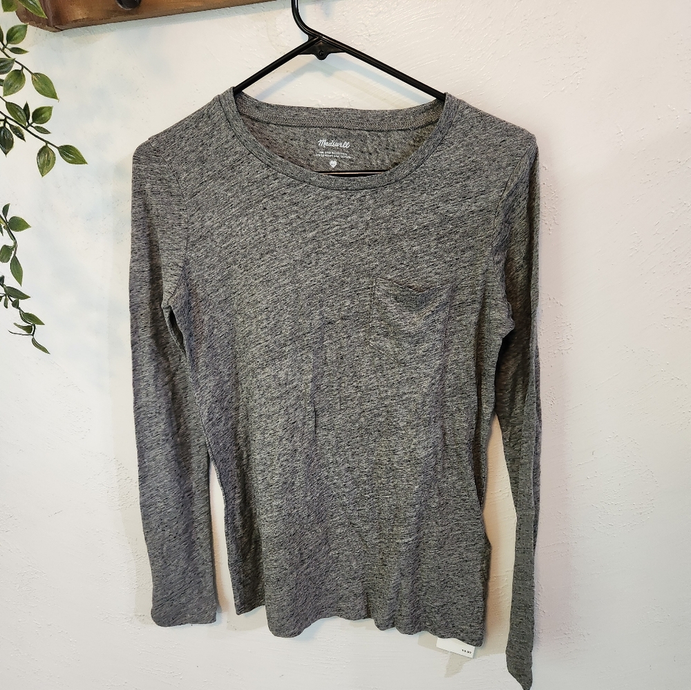 Madewell Grey Long Sleeve Tee